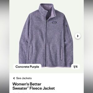 Patagonia Women's Concrete Purple Fleece Jacket